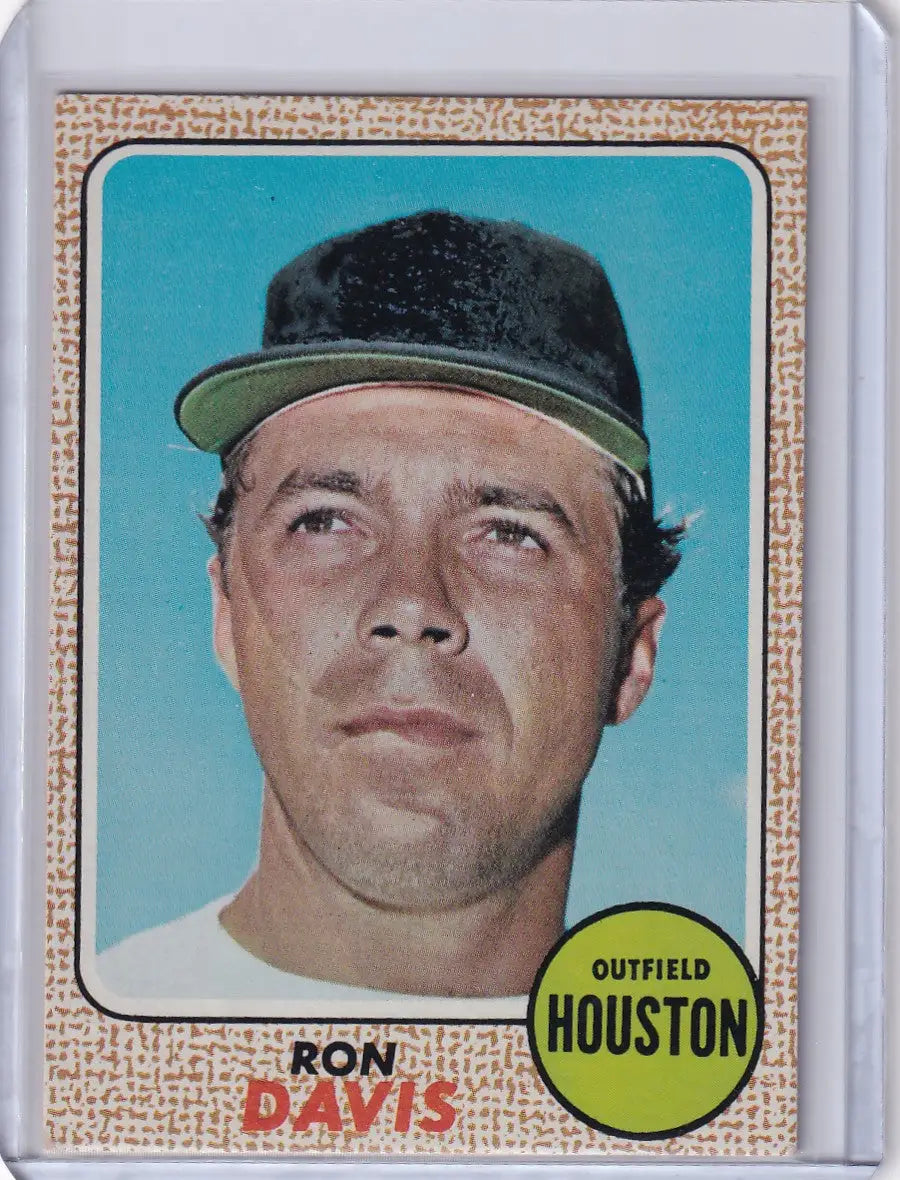 Vintage Topps Baseball card of Ron Davis from the Houston Astros, 1968 edition