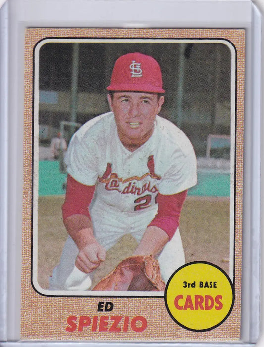 Topps Baseball trading card of Ed Spiezio in St. Louis Cardinals uniform