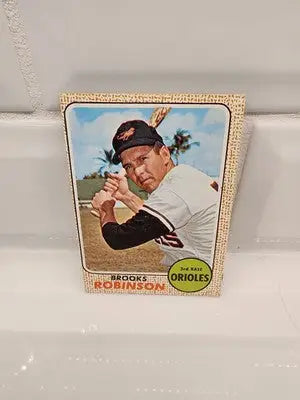 1968 Topps Brooks Robinson baseball card showcasing topps brooks robinson memorabilia