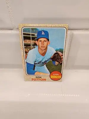 1968 Topps Don Sutton baseball card showcasing Don Sutton in excellent condition