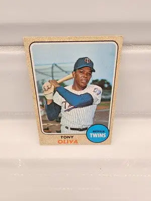 1968 Topps Tony Oliva baseball card showcasing Topps Tony Oliva collectible item