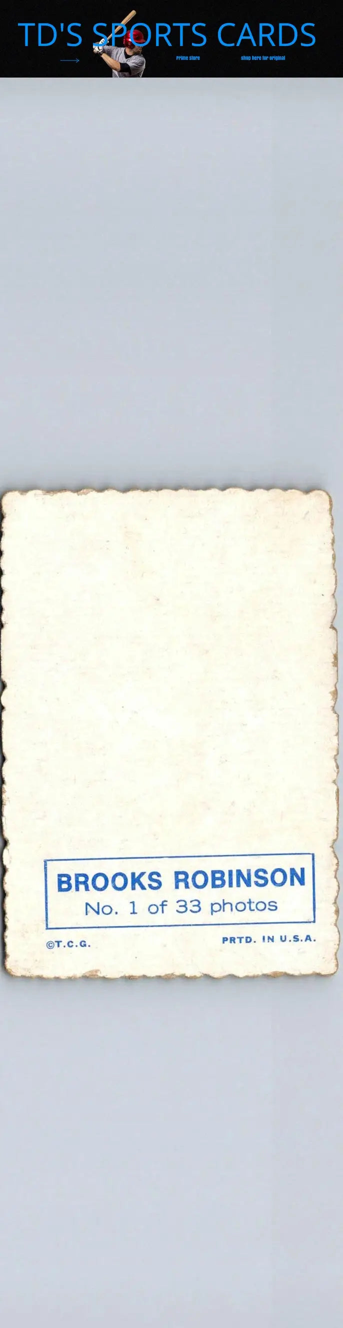 Brooks Robinson Deckle card featuring the iconic player from the 1969 Topps series