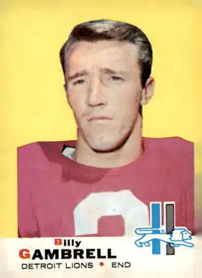 Vintage football card featuring Billy Gambrell from 1969 Topps #101 Billy Gambrell