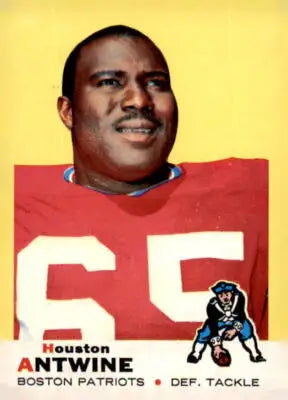 Vintage Houston Antwine trading card from 1969 Topps #108 featuring Houston Antwine