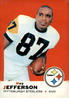 Football card featuring Roy Jefferson of the Pittsburgh Steelers from 1969 Topps #111