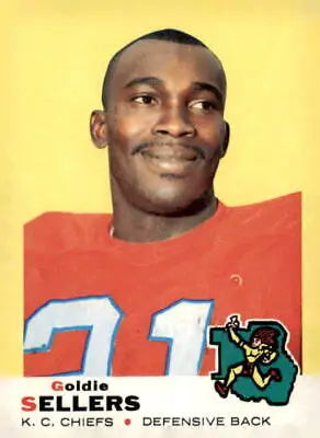 Football trading card of Goldie Sellers from the 1969 Topps #119 Kansas City Chiefs
