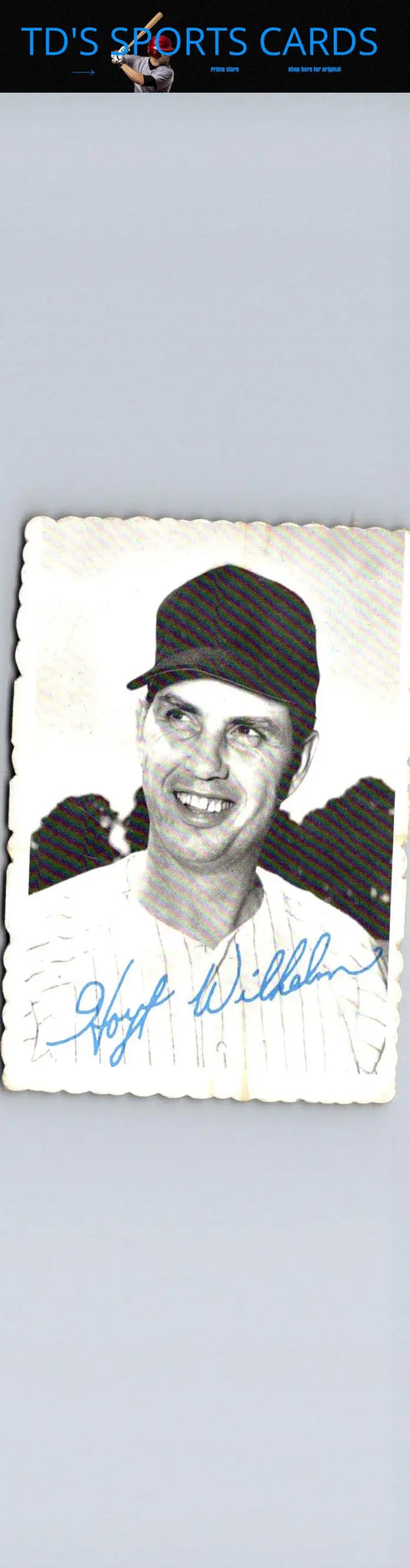 Autographed 1969 Topps 11a Hoyt Wilhelm Deckle photograph for collectors