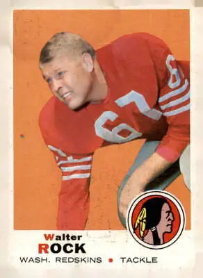 Vintage football card of Walter Rock from the Washington Redskins 1969 Topps #136