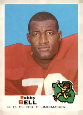 Bobby Bell football trading card from 1969 Topps #153 featuring Bossier Bell