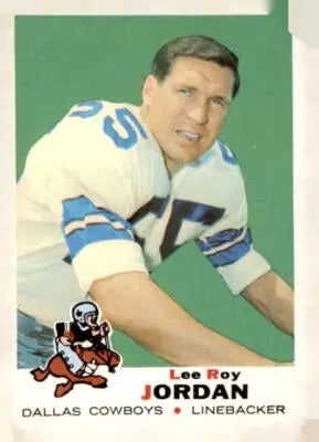 Lee Roy Jordan football card from 1969 Topps #166 featuring Lee Roy Jordan