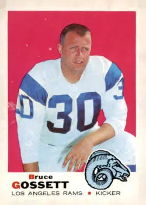 1969 Topps Bruce Gossett football trading card from the sports trading card collection