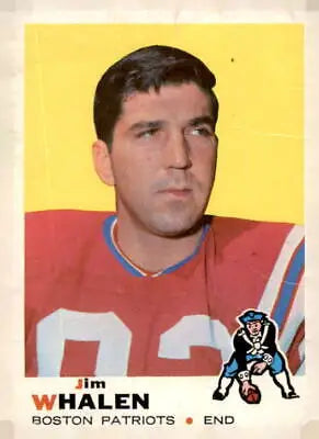 Jim Whalen football card from 1969 Topps #203, rare Jim Whalen football collectible