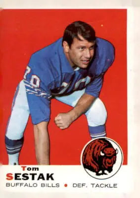 Tom Sestak football trading card from 1969 Topps #211 for Tom Sestak trading collection