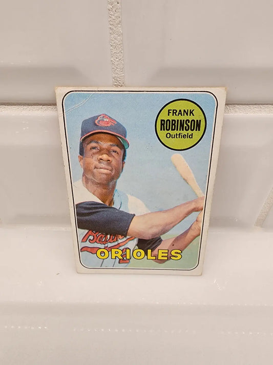 Vintage Frank Robinson baseball card from 1969 Topps #250, a rare trading card for collectors