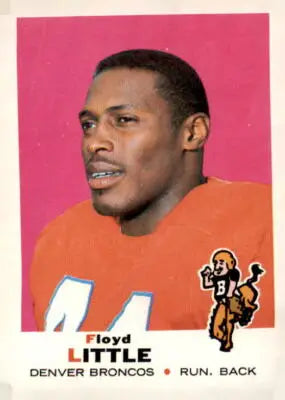 Floyd Little football trading card from 1969 Topps #251 showcasing a sports trading card