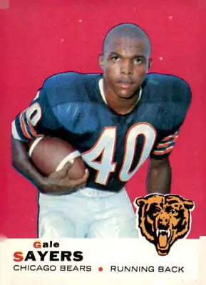 Gale Sayers football card featuring Chicago Bears player from 1969 Topps #51