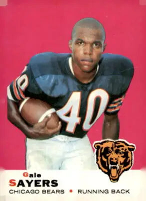 Gale Sayers football trading card featuring 1969 Topps #51 collectible product