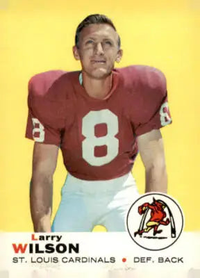 Vintage 1969 Topps Larry Wilson Football Card featuring Louis Cardinals player