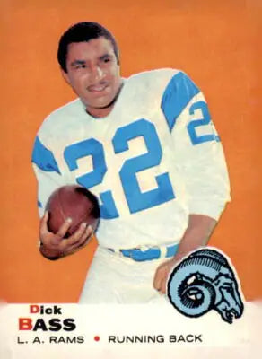 Vintage 1969 Topps Dick Bass trading card from the Dick Bass trading collection