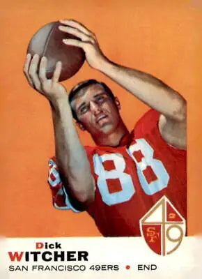 Vintage 1969 Topps Dick Witcher football trading card image for collectors
