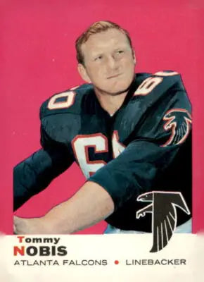 Tommy Nobis trading card from 1969 Topps #93 showcasing vintage football memorabilia