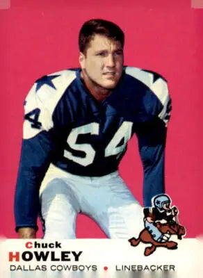 1969 Topps Chuck Howley football trading card from the Chuck Howley trading collection