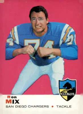 Ron Mix football card 1969 Topps San Diego Chargers collectible card