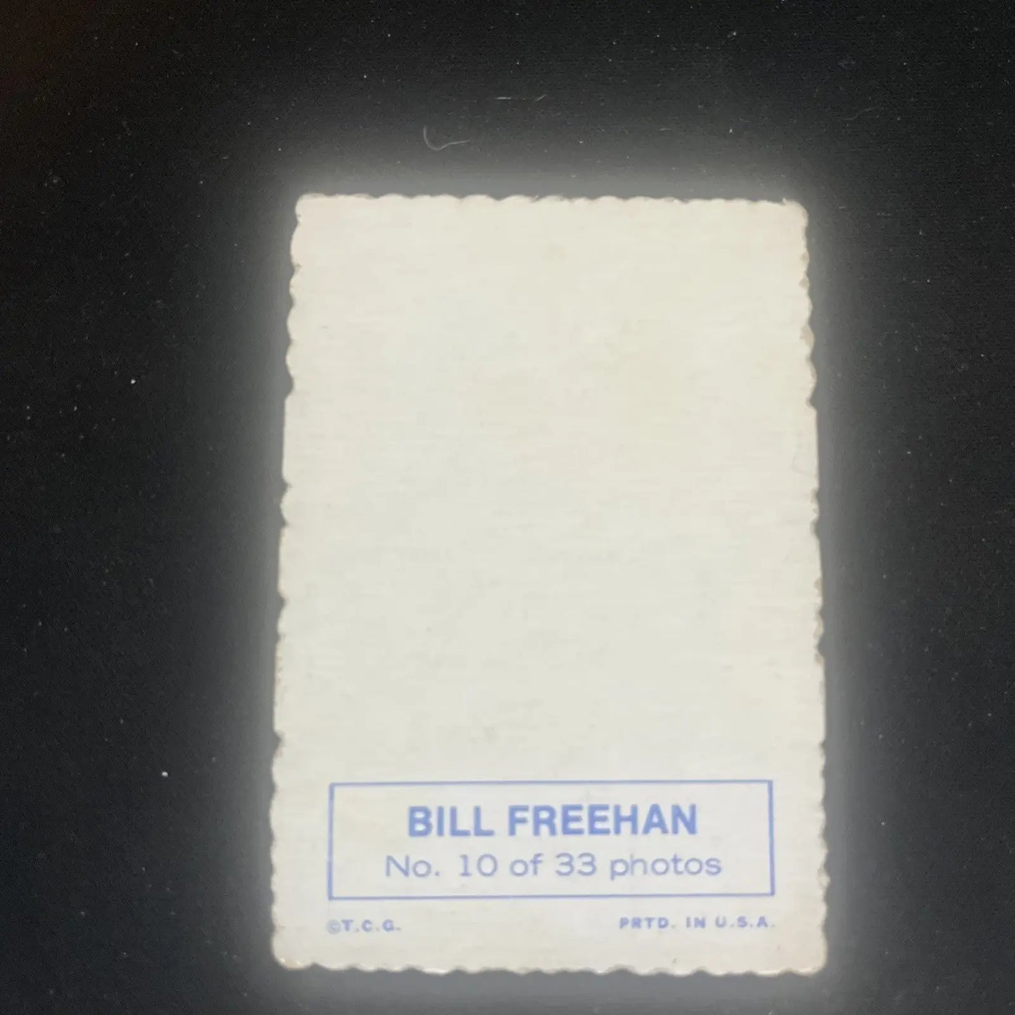 Vintage photo card of 1969 Topps Deckle Edge Bill Freehan #10 baseball card