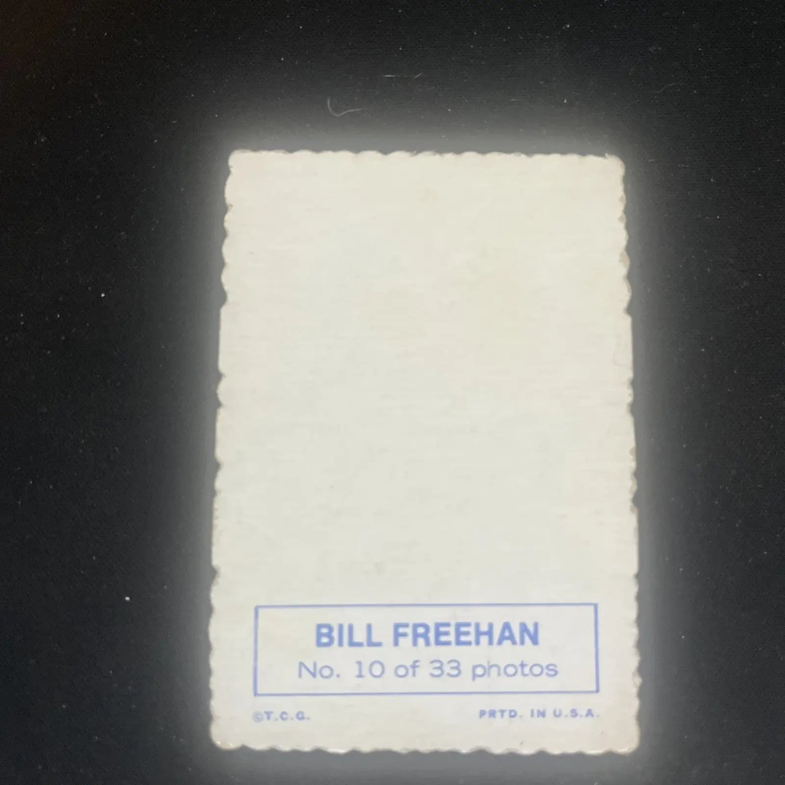 Vintage photo card of 1969 Topps Deckle Edge Bill Freehan #10 baseball card