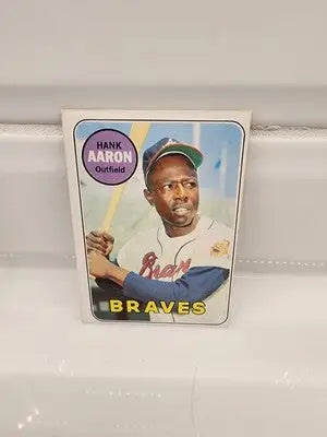 Hank Aaron baseball card from 1969 Topps Hank Aaron #100 in EX-NM condition