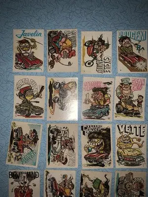 Vintage Donruss Odder Odd rods trading cards from 1970 Odder Odd Rods series set