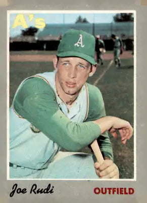 1970 Topps #102 Joe Rudi baseball card showcasing Joe Rudi baseball memorabilia