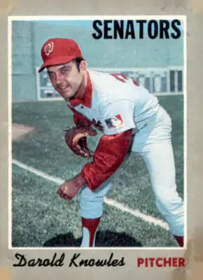 Vintage Darold Knowles baseball card from 1970 Topps featuring Washington Senators player