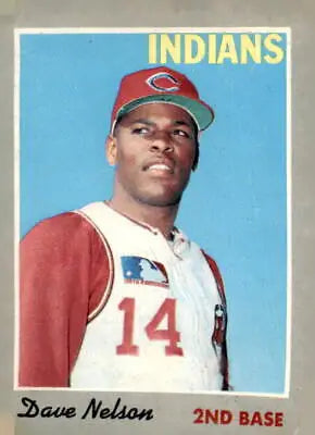 1970 Topps Dave Nelson baseball card showcasing Cleveland Indians player