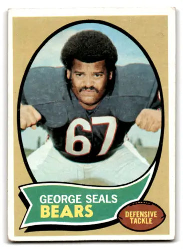 Vintage football trading card featuring George Seals, excellent RC rookie with original gloss