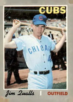 Vintage 1970 Topps Jim Qualls baseball card featuring Jim Qualls baseball memorabilia