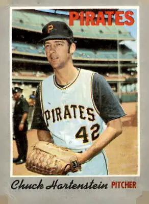 Chuck Hartenstein baseball card from 1970 Topps #216 featuring Chuck Hartenstein baseball