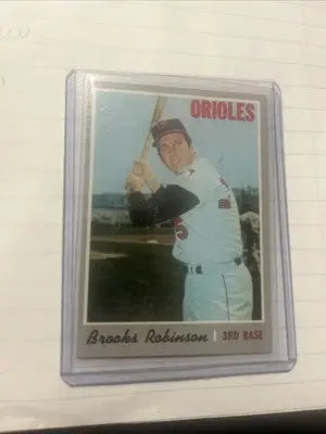 Vintage 1970 Topps Brooks Robinson baseball card HOF EX+ collectible memorabilia