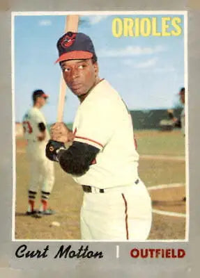Vintage 1970 Topps Curt Motton baseball card featuring Curt Motton in mint condition