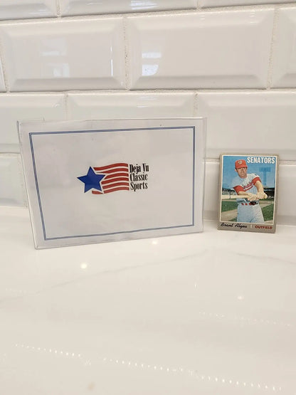 Trading card of Brant Alyea in holder from 1970 Topps baseball trading card collection