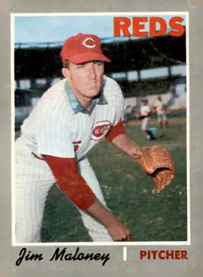 Jim Maloney baseball trading card from 1970 Topps #320 for sports trading collection