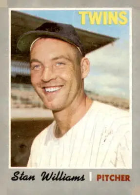 Vintage Stan Williams baseball card from 1970 Topps #353 featuring Stan Williams baseball player