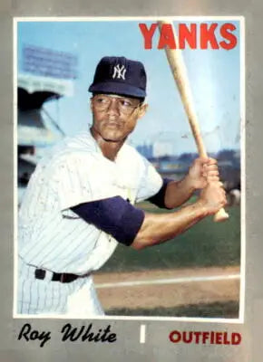 1970 Topps Roy White baseball card featuring York Yankees playerRoy White sports memorabilia