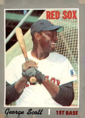 1970 Topps #385 George Scott baseball card featuring Boston Red Sox player George Scott
