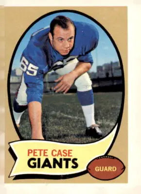 Vintage football trading card featuring Pete Case from the 1970 Topps #41 series