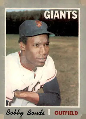 Vintage Bobby Bonds baseball card from 1970 Topps #425 featuring San Francisco Giants player