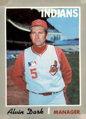 Alvin Dark baseball card from 1970 Topps #524 showcasing Alvin Dark baseball memorabilia
