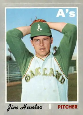 Jim Hunter baseball card from 1970 Topps #565 showcasing Jim Hunter Hunter baseball card