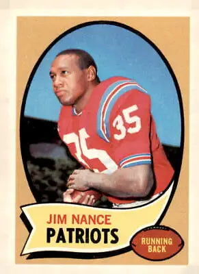 Vintage Jim Nance football trading card from 1970 Topps #60 featuring Jim Nance