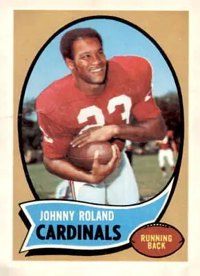Johnny Roland football card from 1970 Topps #76, a sports trading card collectible